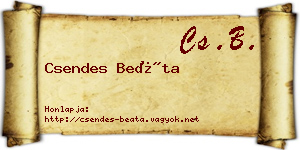 Csendes Beáta névjegykártya